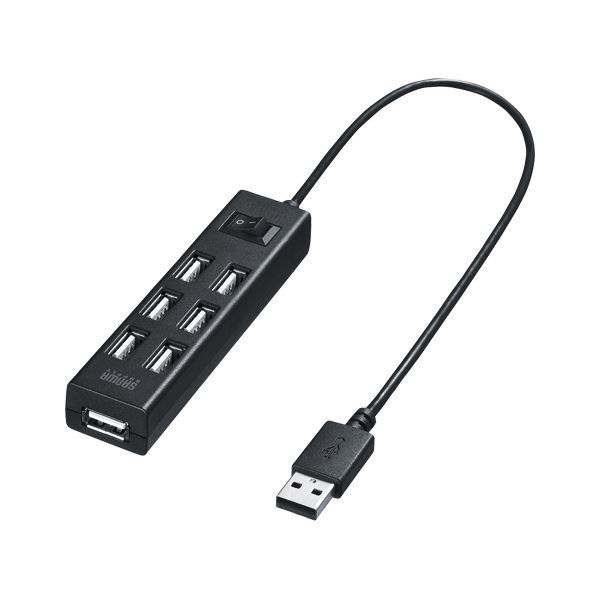 【格安，人気SALE】 USB2.0ハブ(7ポート) USB-2H702BKN スイッチングハブ