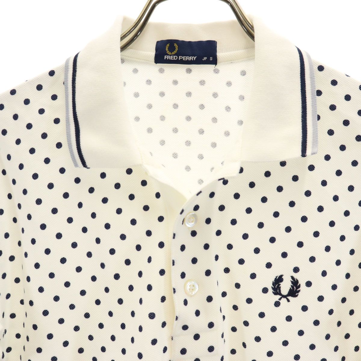 FRED PERRY フレッドペリー ドット柄 半袖 ポロシャツ S