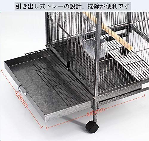 ステンレスケージ　鳥かご 新着商品】文鳥 ボタン セキセイ オカメ オウムケージ インコ キャスタ