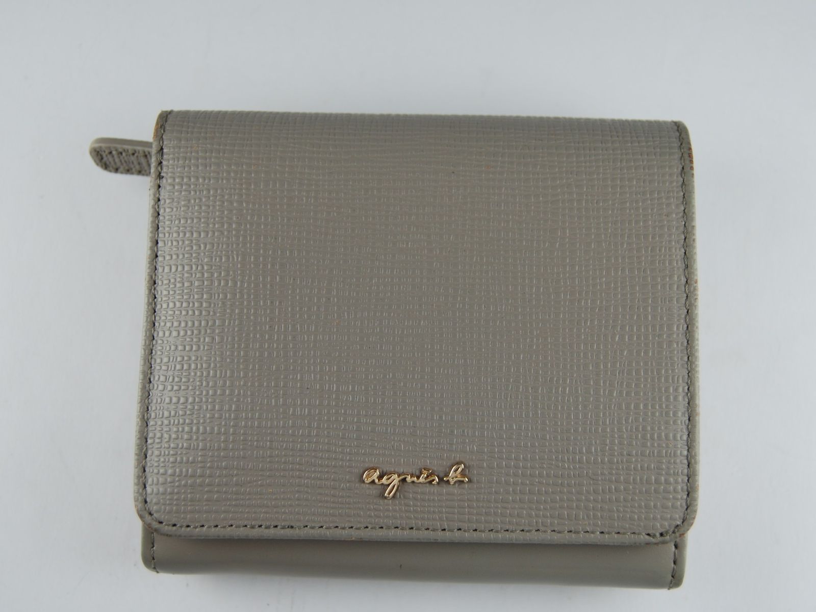 未使用　agnes b. アニエスベー レザー二つ折り財布 ブラック×グレー agnes b.（アニエスベー） 財布 二つ折り メンズ 牛革 XAH05-02 agnesb