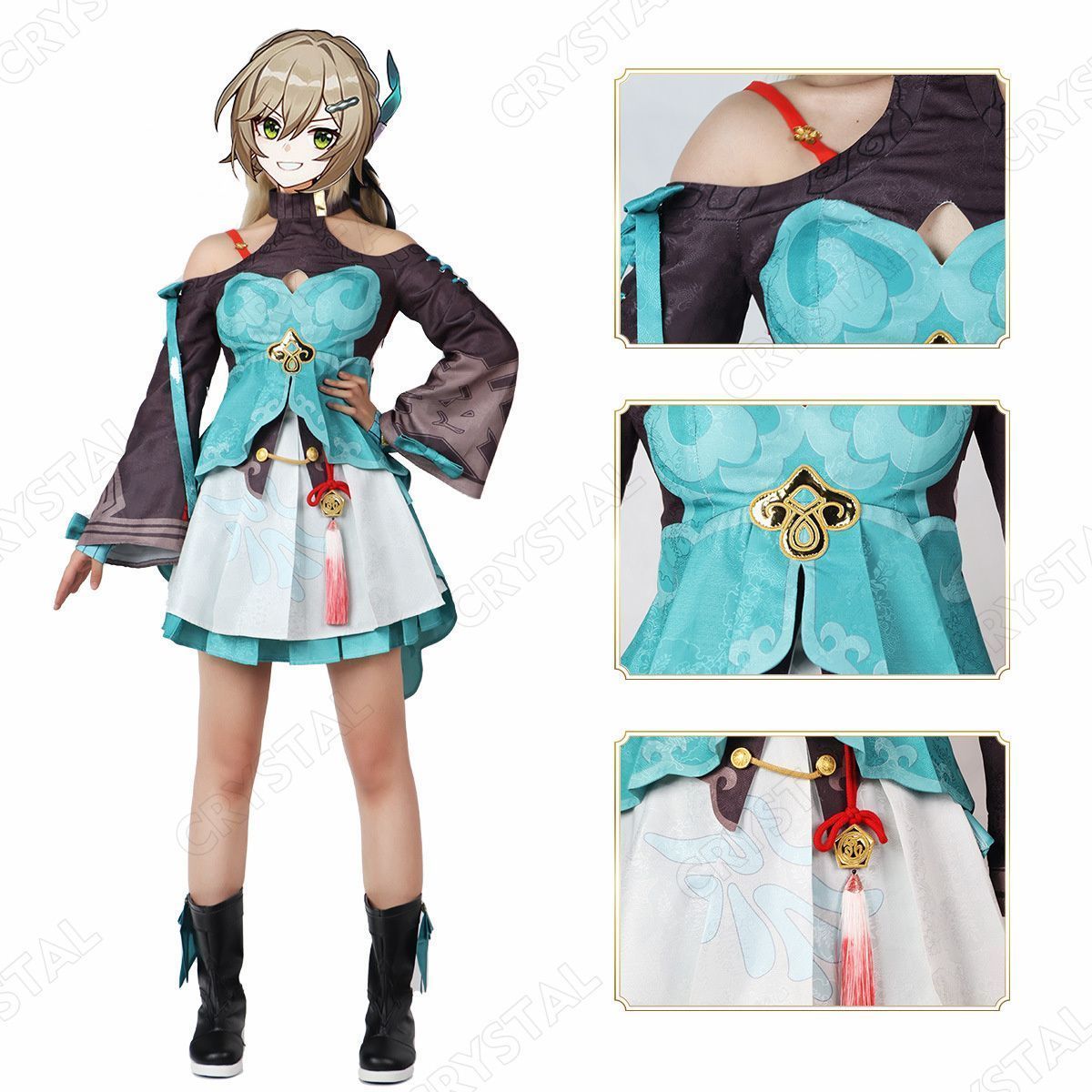 崩壊 スターレイル 青雀/セイジャク コスプレ衣装 ウイッグ付き 崩壊