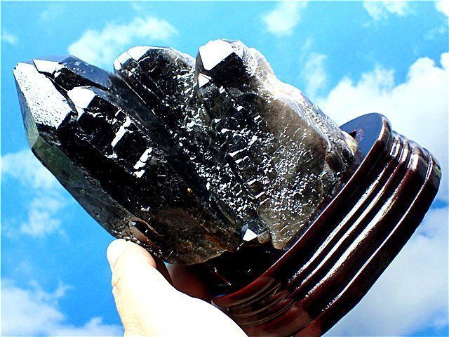 約：1265g AAA級【魔除け】◇天然モリオン(黒水晶）クラスター
