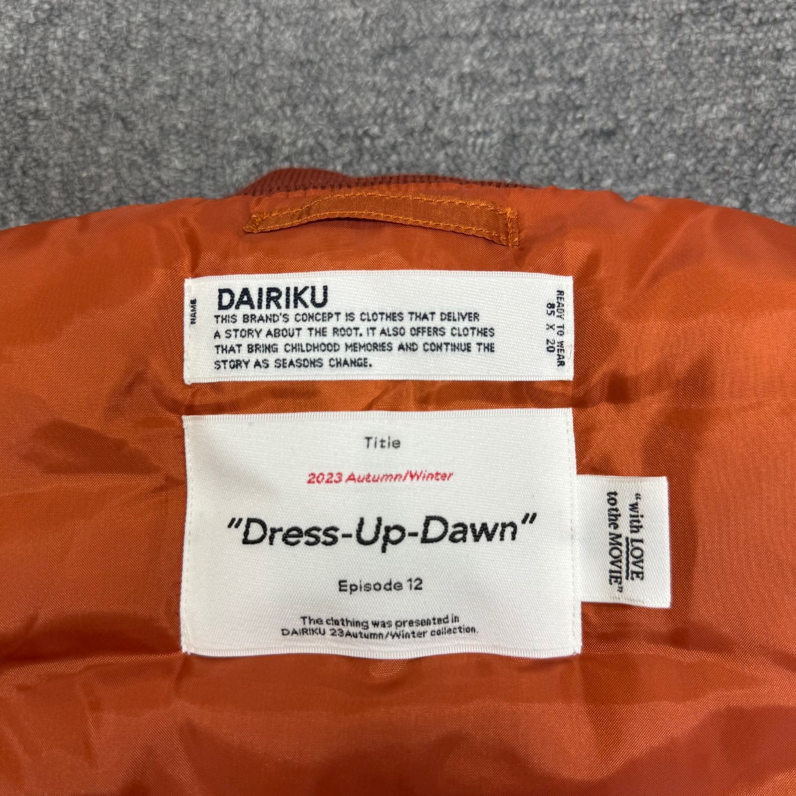 ［定価99,000円］DAIRIKU Flight Jacket 定価99,000円］DAIRIKU Flight Jacket