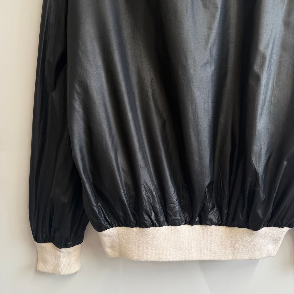 ピエールカルダン☆MA1風ジップアップバルーンジャケット新品☆38 80's〜 Pierre cardin ピエールカルダン 激レア 黒ボディ