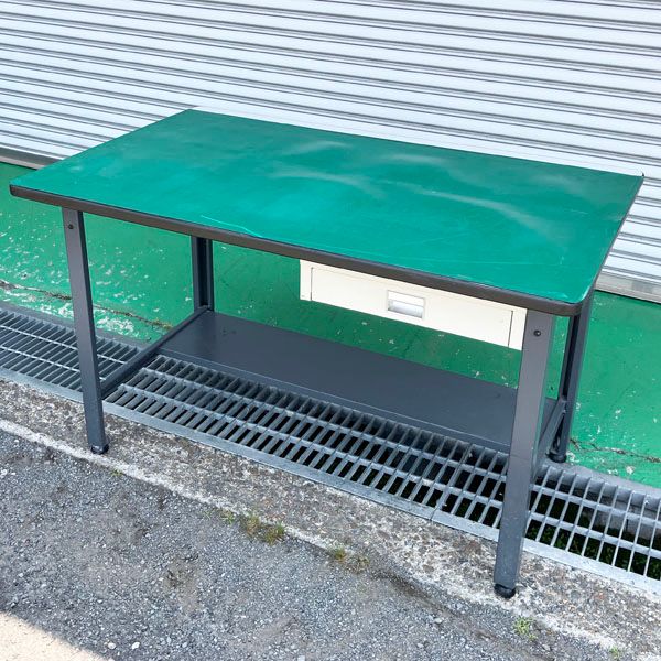 大阪吹田 現状品 TRUSCO|トラスコ 中量作業台 AEW型 引出し付き 天板1200x750mm ワークテーブル 耐荷重500kg ●99326