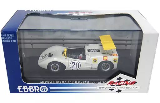 ミニカー 1 43 NISSAN R381 1968 GP PEPSI 20 ホワイト×イエロー RACING CAR COLLECTION 43496