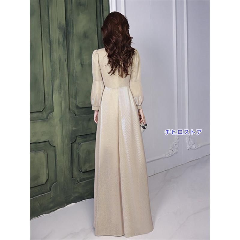 ドレス 大人 ピアノ発表会 ドレス 演奏会 ロング丈 結婚式 パーティー