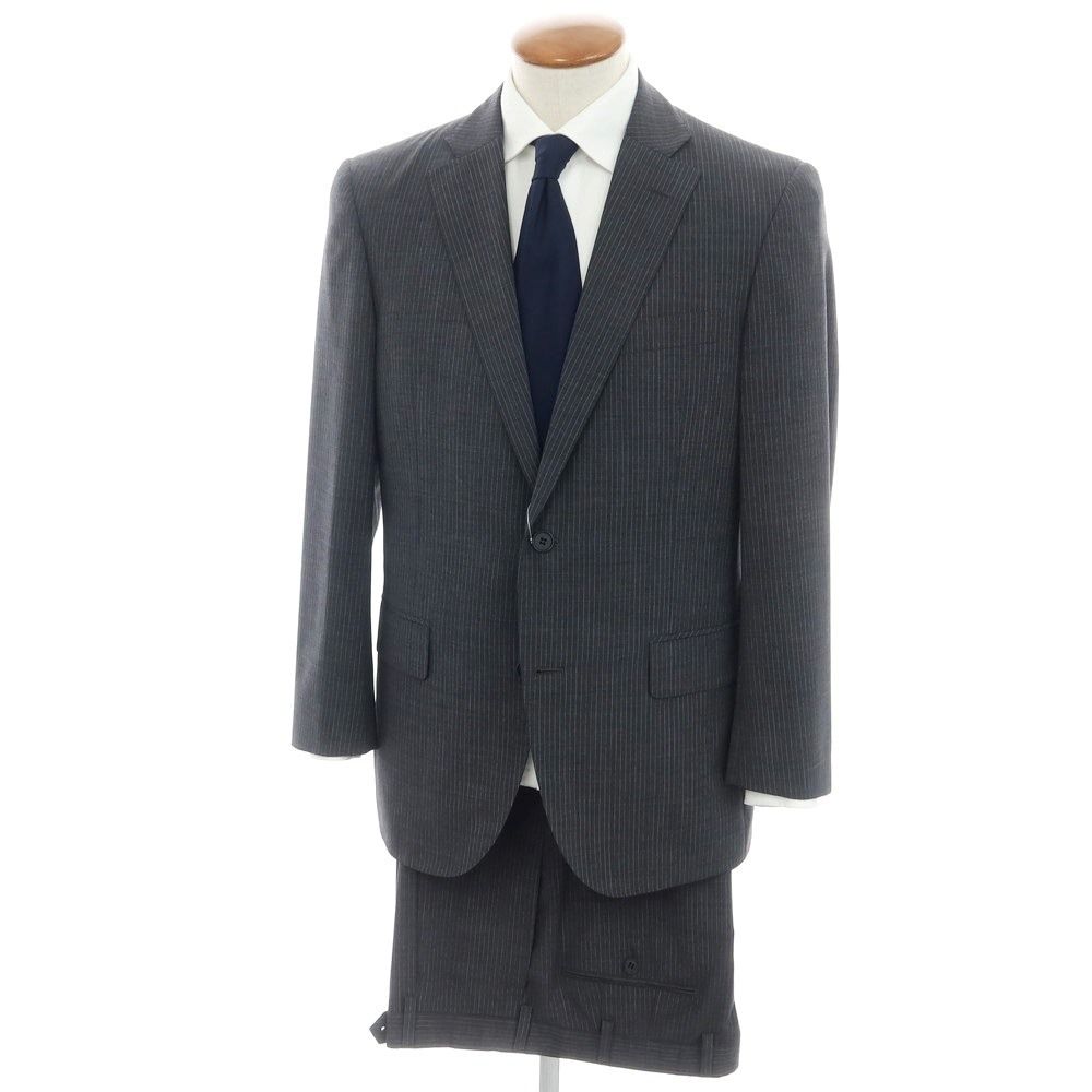 NEWYORKER AB5 ビジネススーツ 黒 ストライプ柄 PREMIUM CLOTH Beyond ストライプ スーツ