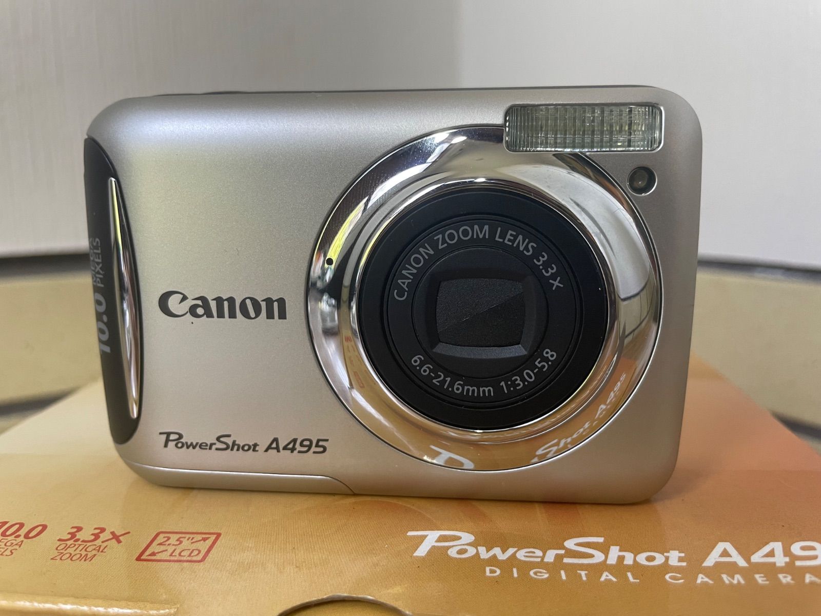 箱付美品❗️ Canon キャノン PowerShot A495 シルバー デジカメ