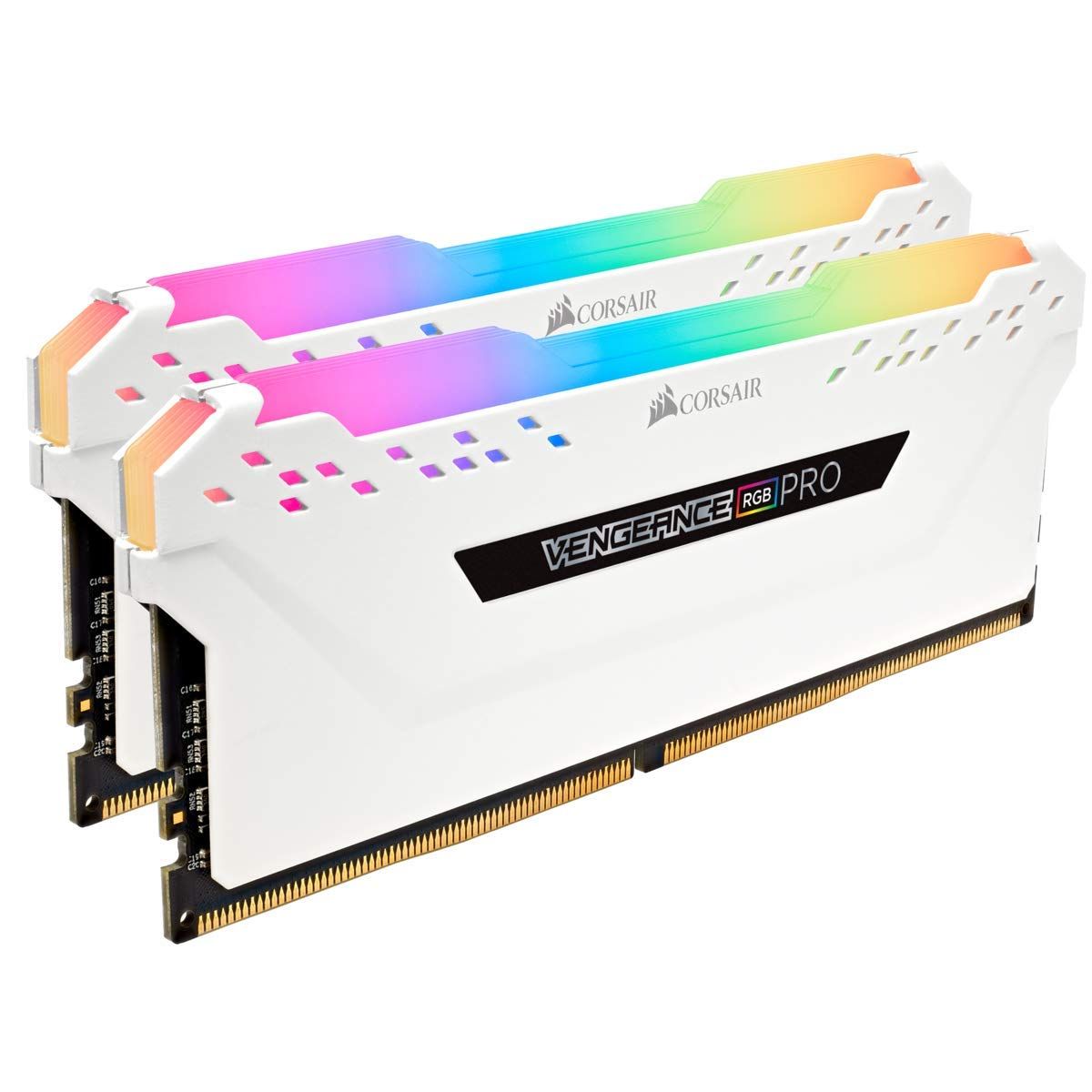 CORSAIR DDR4-2666MHz デスクトップPC用 メモリモジュール VENGEANCE RGB PRO シリーズ 16GB 8GB×2枚 CMW16GX4M2A2666C16W