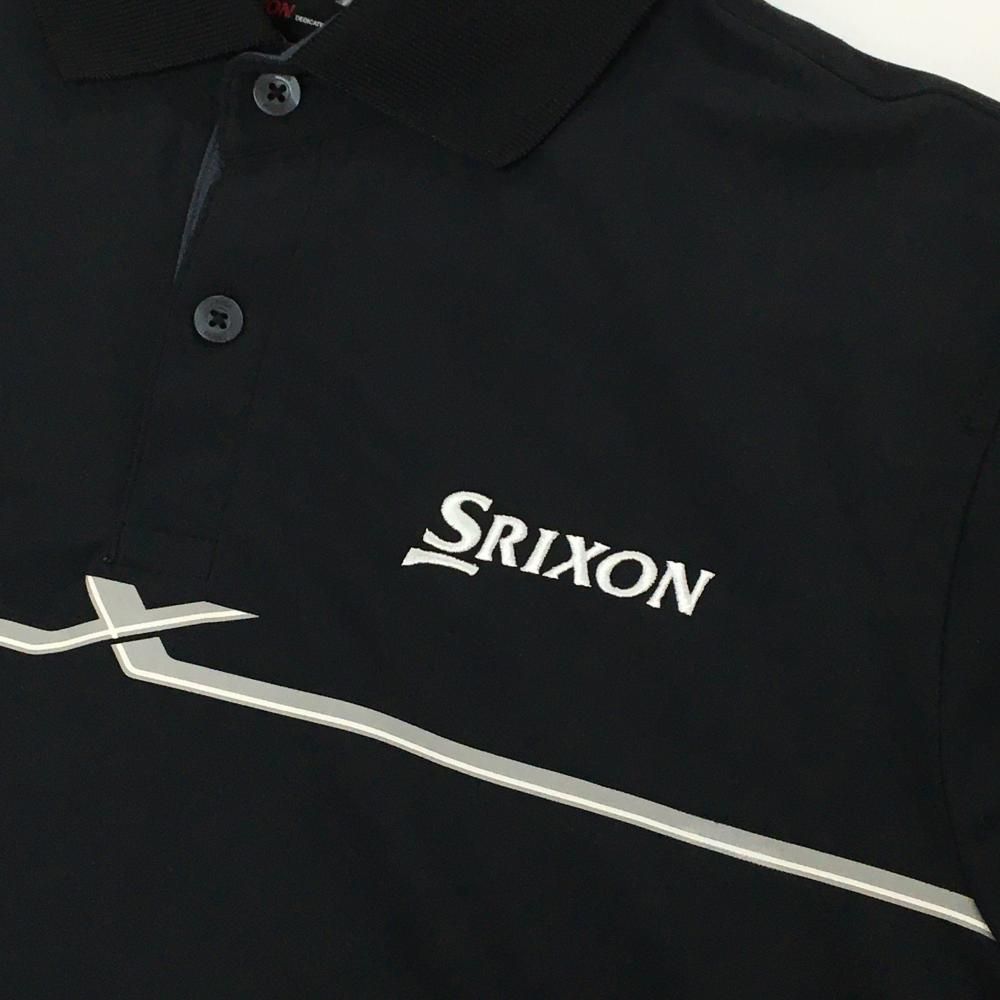 新品】スリクソンバイデサント 半袖ポロシャツ 黒×ライトグレー