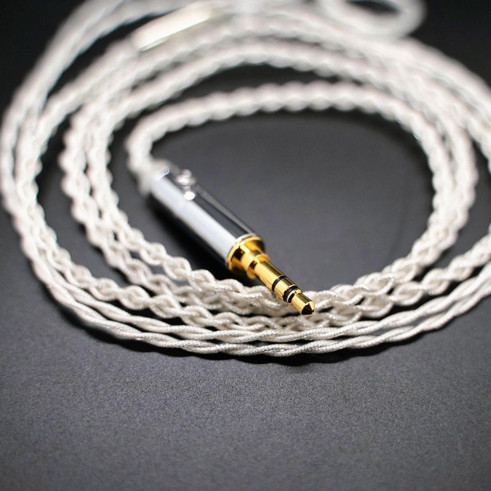 1点のみ】7N粒子単結晶銅銀メッキ リッツ構造ケーブル IE500 3.5mm