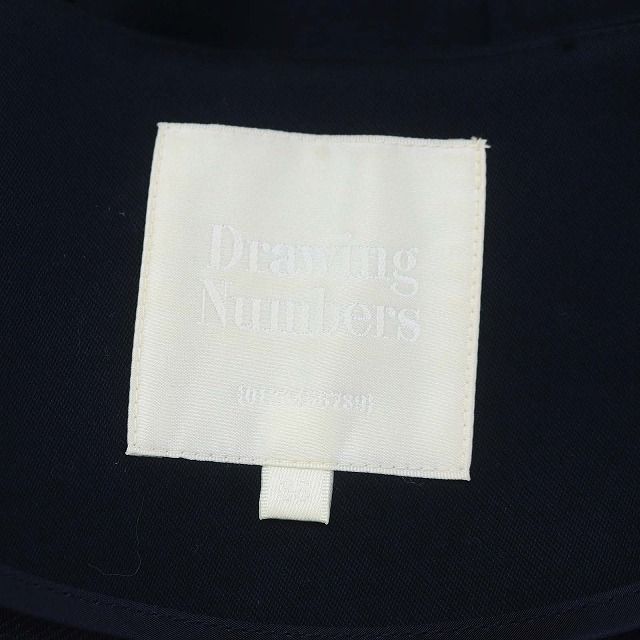 ドローイングナンバーズ Drawing Numbers ロングジレ ベスト Vネック ベルト付き 38 紺 ネイビー /DF ■OS レディース ドローイングナンバーズ Drawing Numbers ロングジレ ベスト V