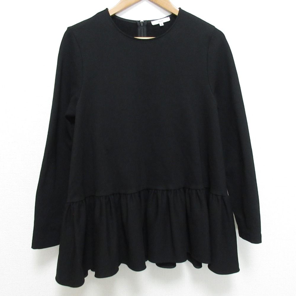 yori◆ブラウス/36/レーヨン/WHT/無地/YR2121-115AW-2/21AW/ぬくぬくヘムフリル yori(ヨリ) / ブラウス/36/レーヨン/WHT/無地/YR2121-115AW-2