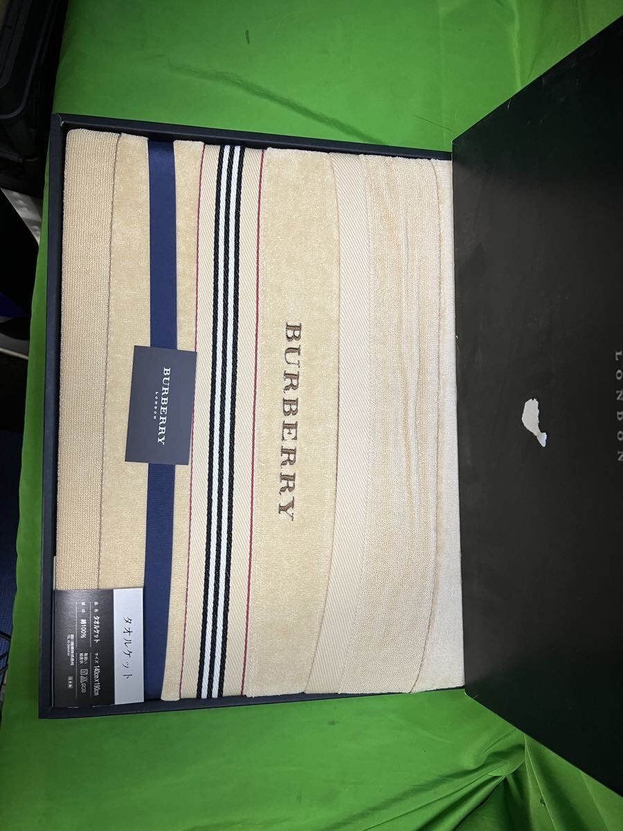 Burberry バーバリー タオルケット 140cm×190cm 綿100% @Y左 BURBERRY