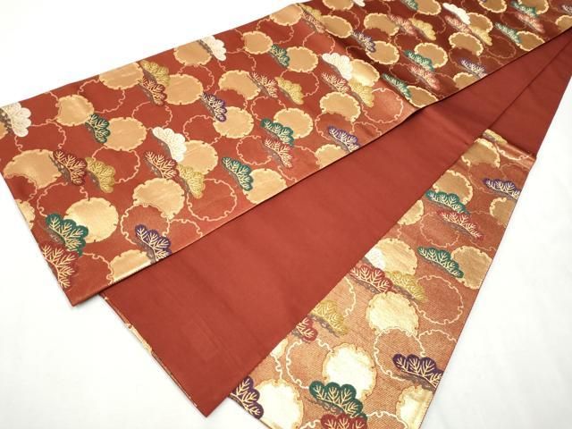 平和屋着物○ファッションデザイナー 花井幸子 六通柄袋帯 雪輪松文