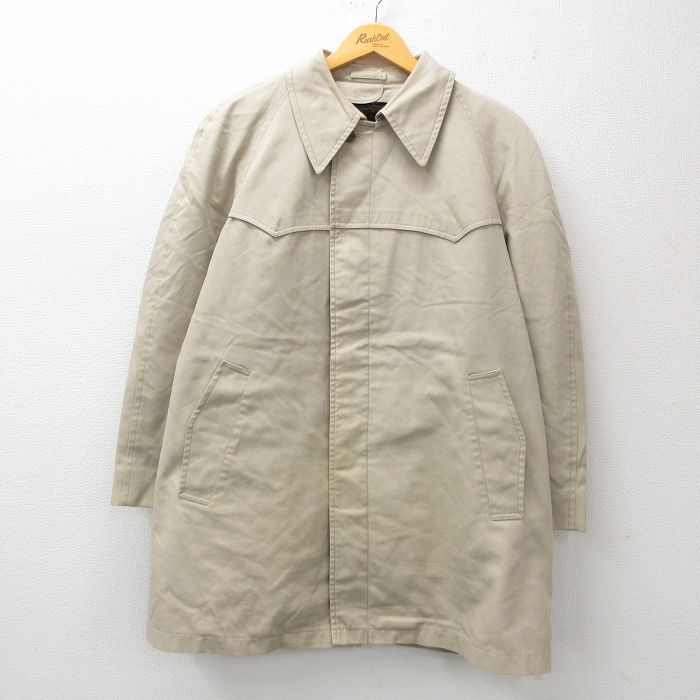XL/古着 ロンドンフォグ 長袖 ステンカラー コート メンズ 90s ロング丈 ラグラン ベージュ カーキ 内側ファー 24nov18 中古 アウター
