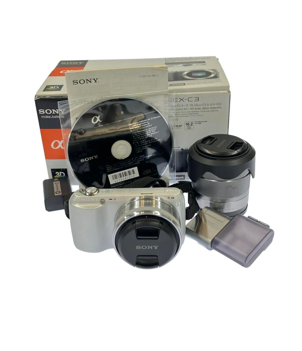 訳あり ソニー ミラーレス一眼カメラ a NEX-C3 ダブルレンズキット