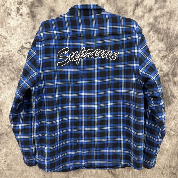 19AW シュプリーム Arc Logo キルテッド フランネルシャツ Supreme Arc Logo Quilted Flannel Shirt (FW19) - $138