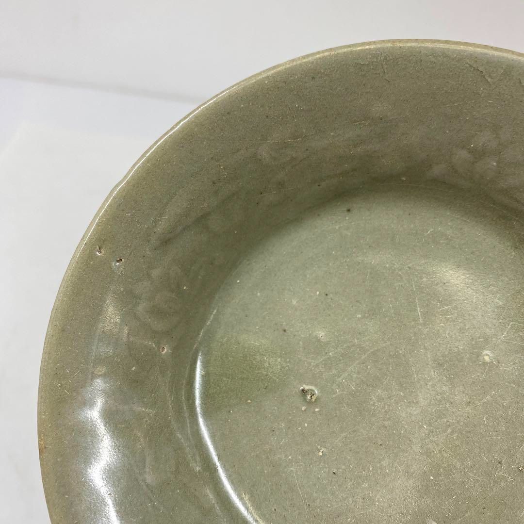 高麗青磁 陰刻皿 幅約14㎝ 木箱付 トヒト 本さ6-1105☆1F - メルカリ