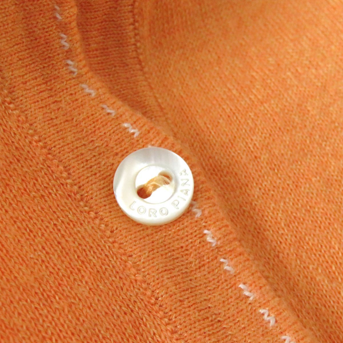 極美品△正規品 Loro piana ロロピアーナ カシミヤ×コットン ステッチ 