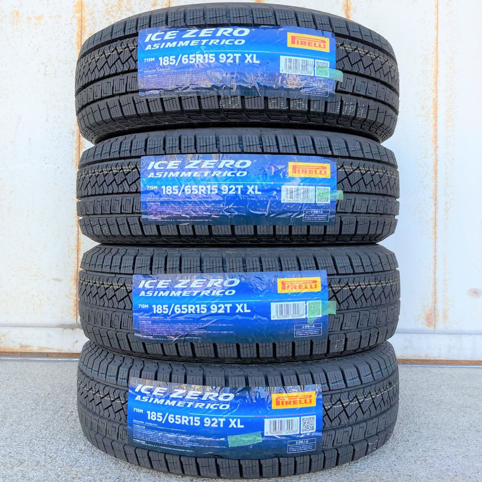 【送料込み】ピレリ　アイス　アシンメトリコ　155/65R144本セット