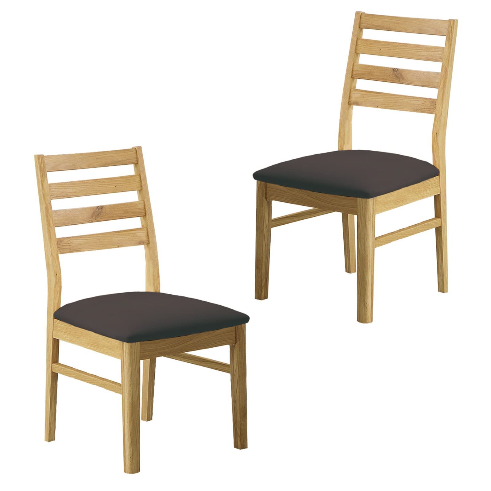 235950 合皮張り 幅45×奥行52×高さ89cm 2脚入 ナチュラル ダイニングチェア 関家具 Sekikagu