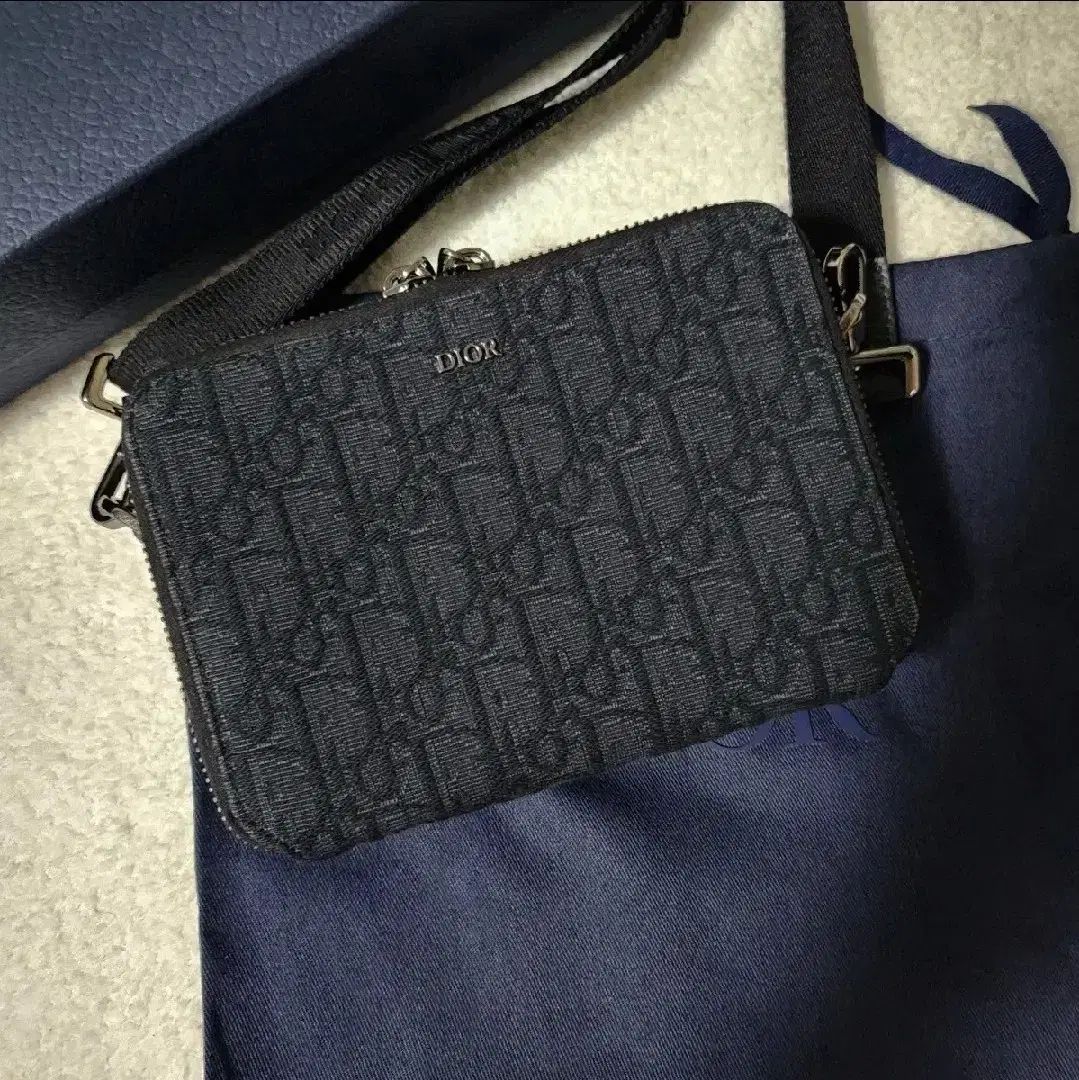 級|フルセット Dior オブリーク ストラップ ポーチ メッセンジャーバッグ