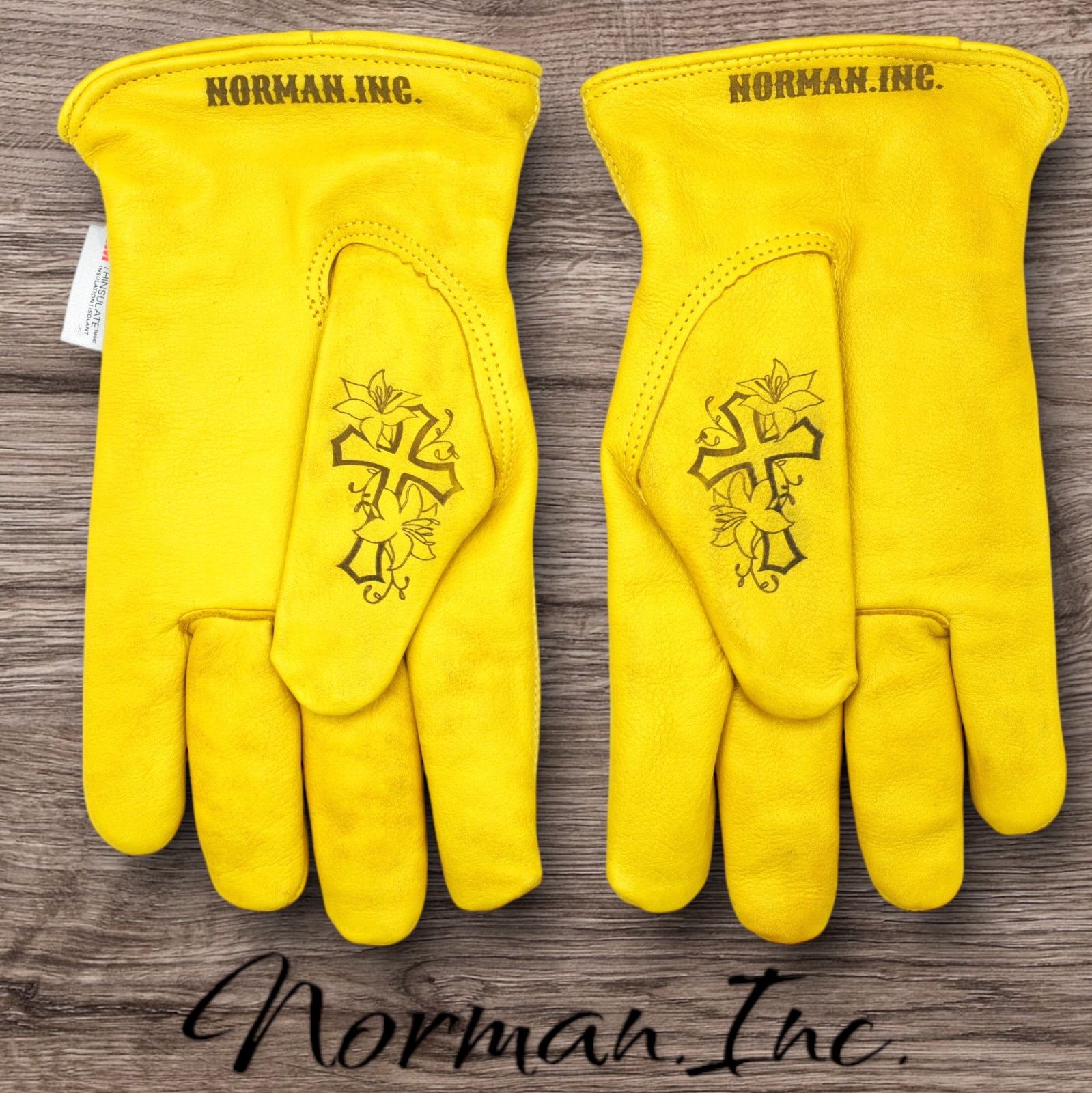 牛革冬用保温綿裏起毛レザー グローブバイク手袋ツーリングLサイズ