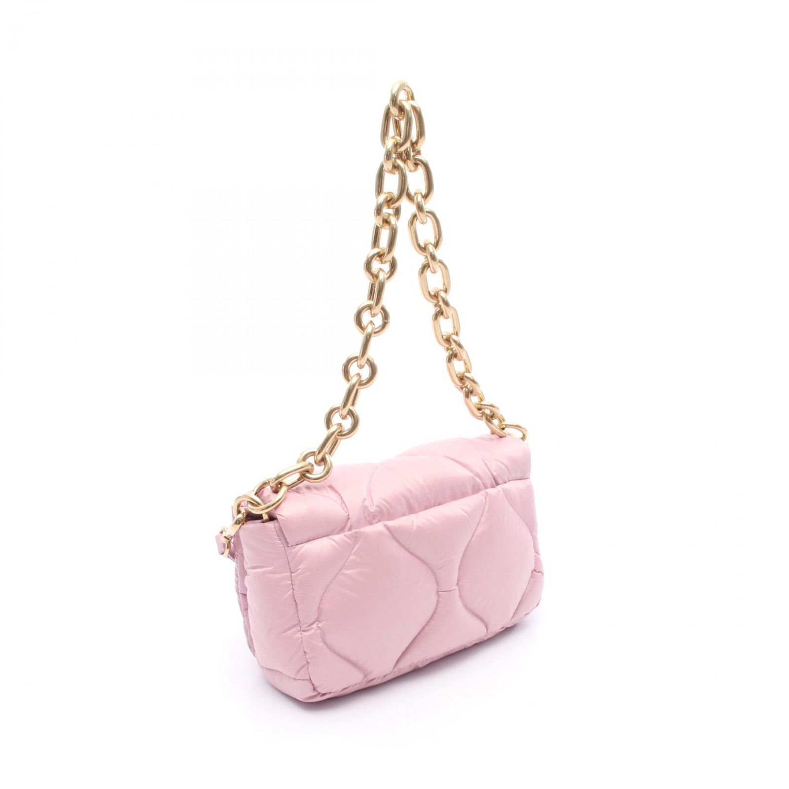 ミュウ ミュウ Miu Miu ショルダーバッグ パデッド ピンク ナイロン 