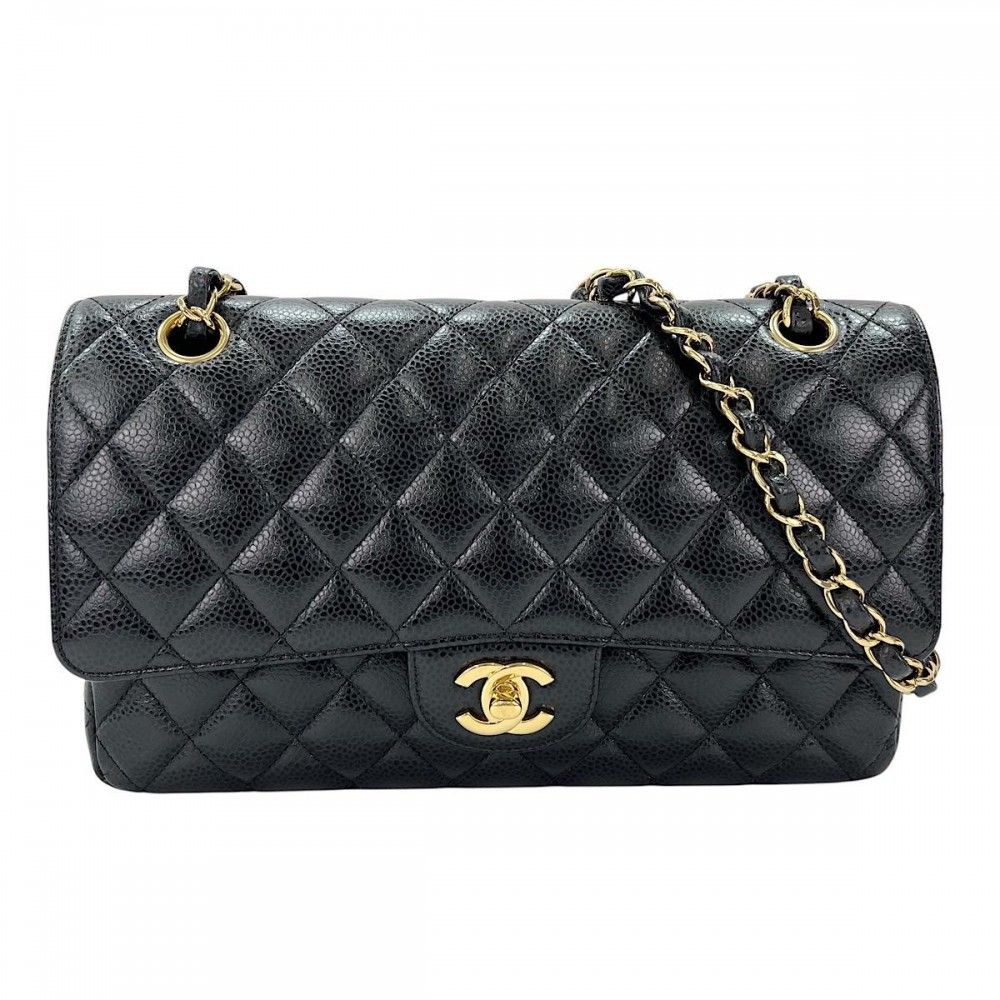 【チェーンで魅せる】CHANEL ダブルチェーンショルダーバッグ CHANEL マトラッセ 25 ダブルフラップダブルチェーン 2010年頃