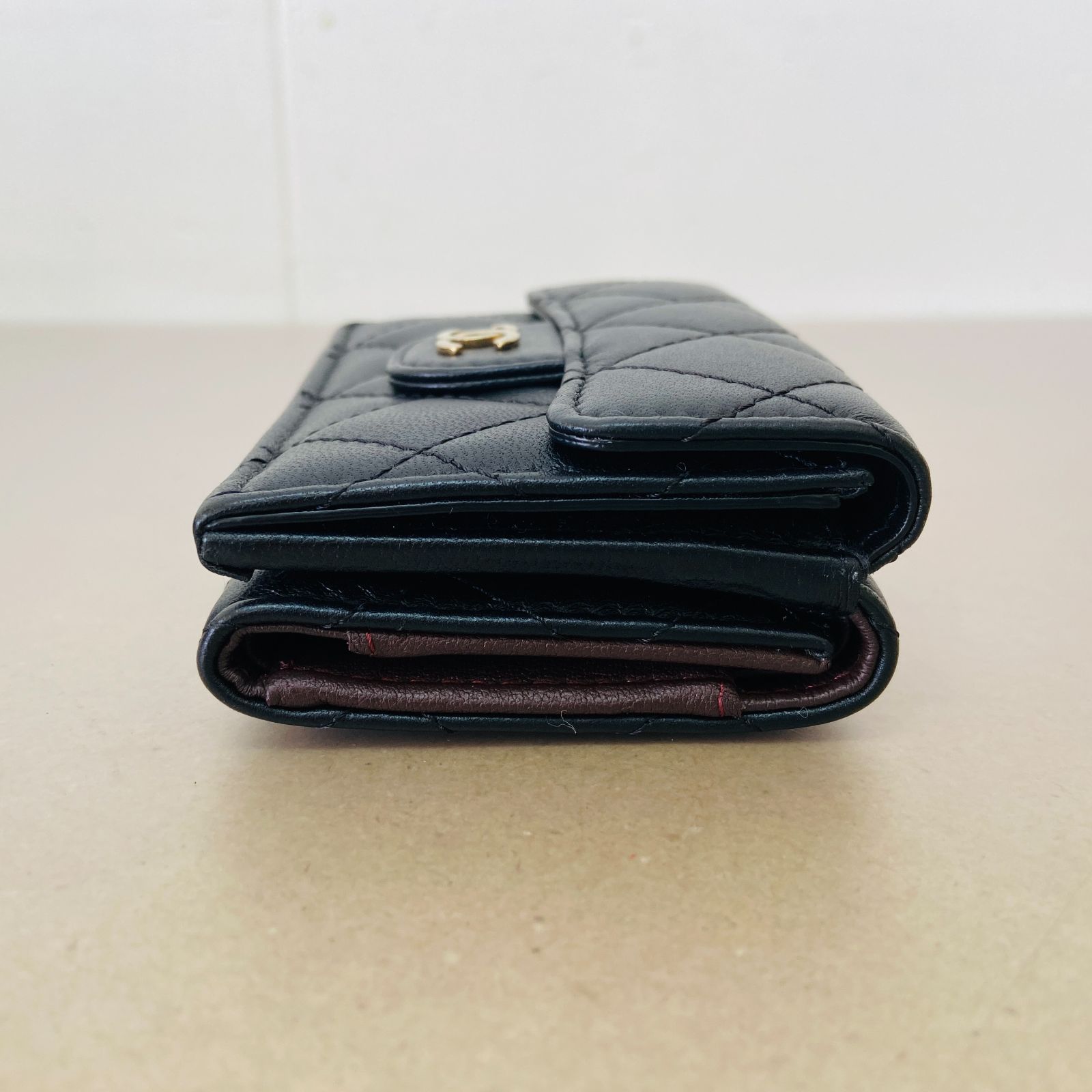 スモールウォレット三つ折財布 ブラック
