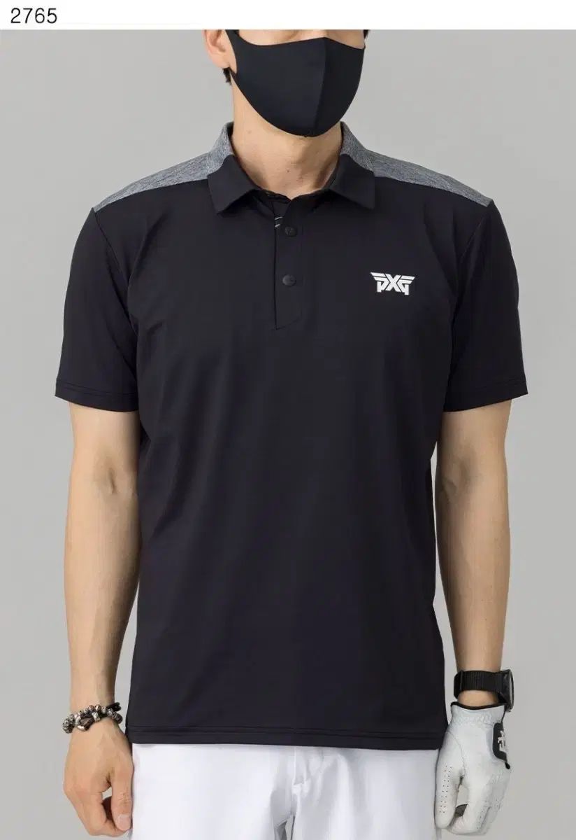 PXG ゴルフ 半袖Tシャツ PXG メンズ ゴルフ 肩 バイカラー カラー 半袖