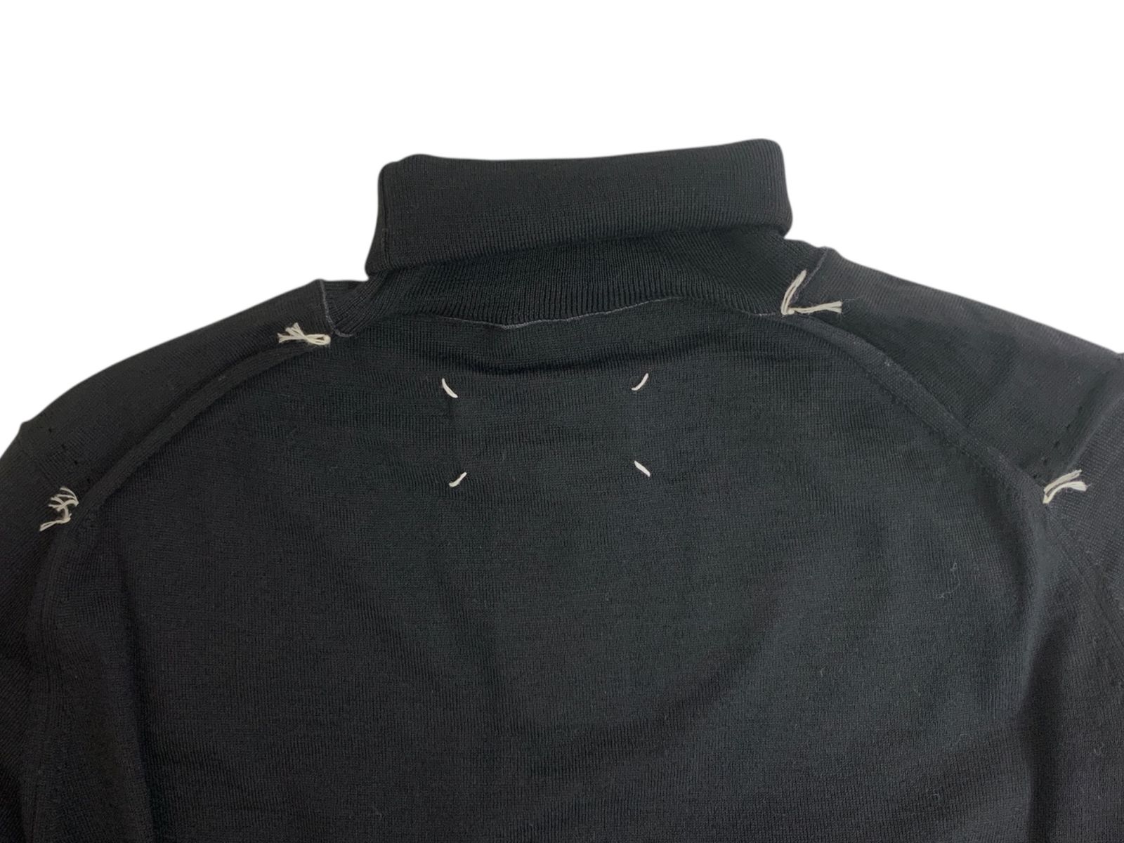 美品 メゾンマルジェラ ハイネック変形カットソー ここのえ 黒 サイズS Maison Margiela (メゾンマルジェラ) ハイネック ニット