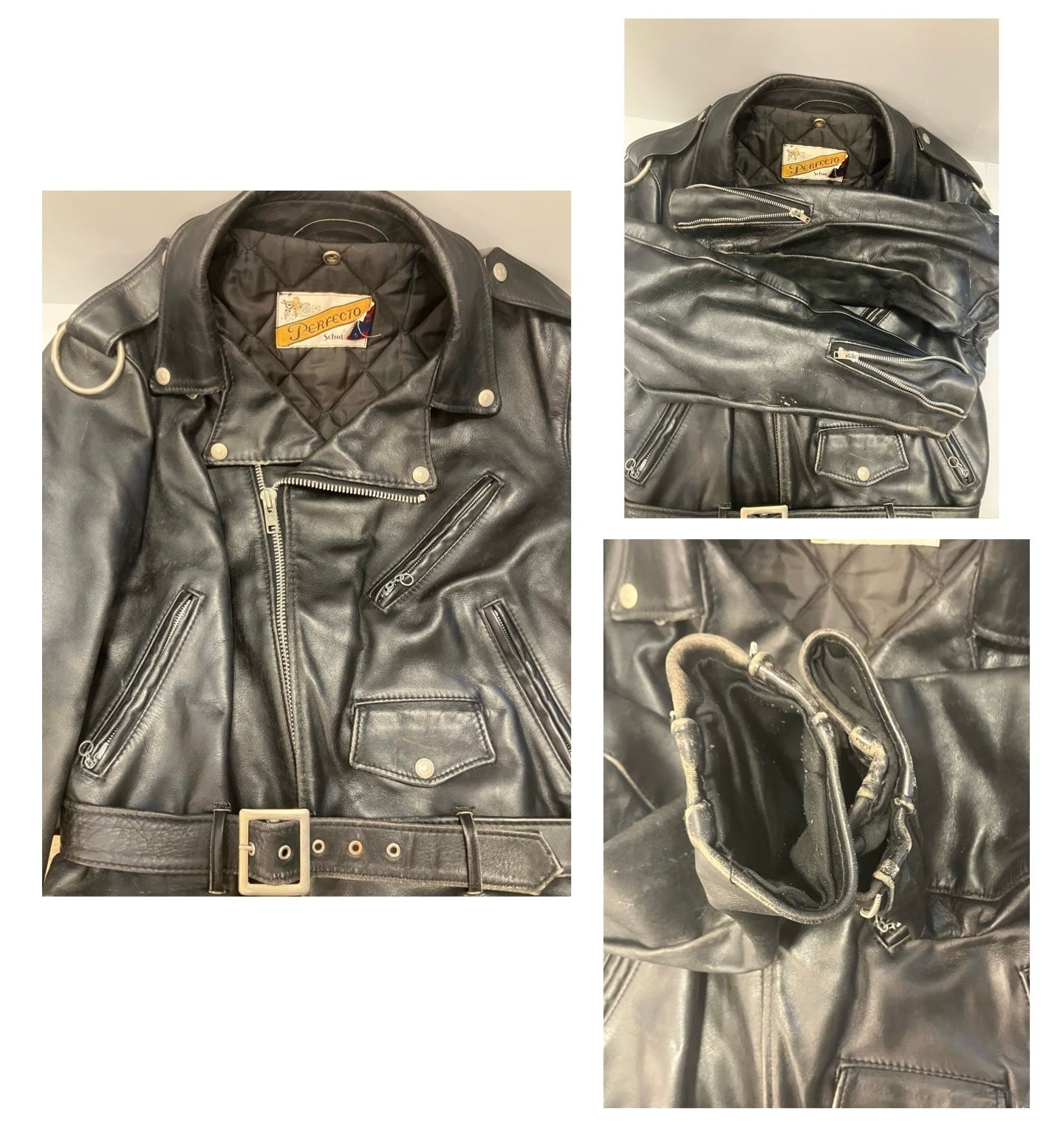 ショット SCHOTT 80年代 バイカータグ PERFECTO MADE IN USA ダブル 