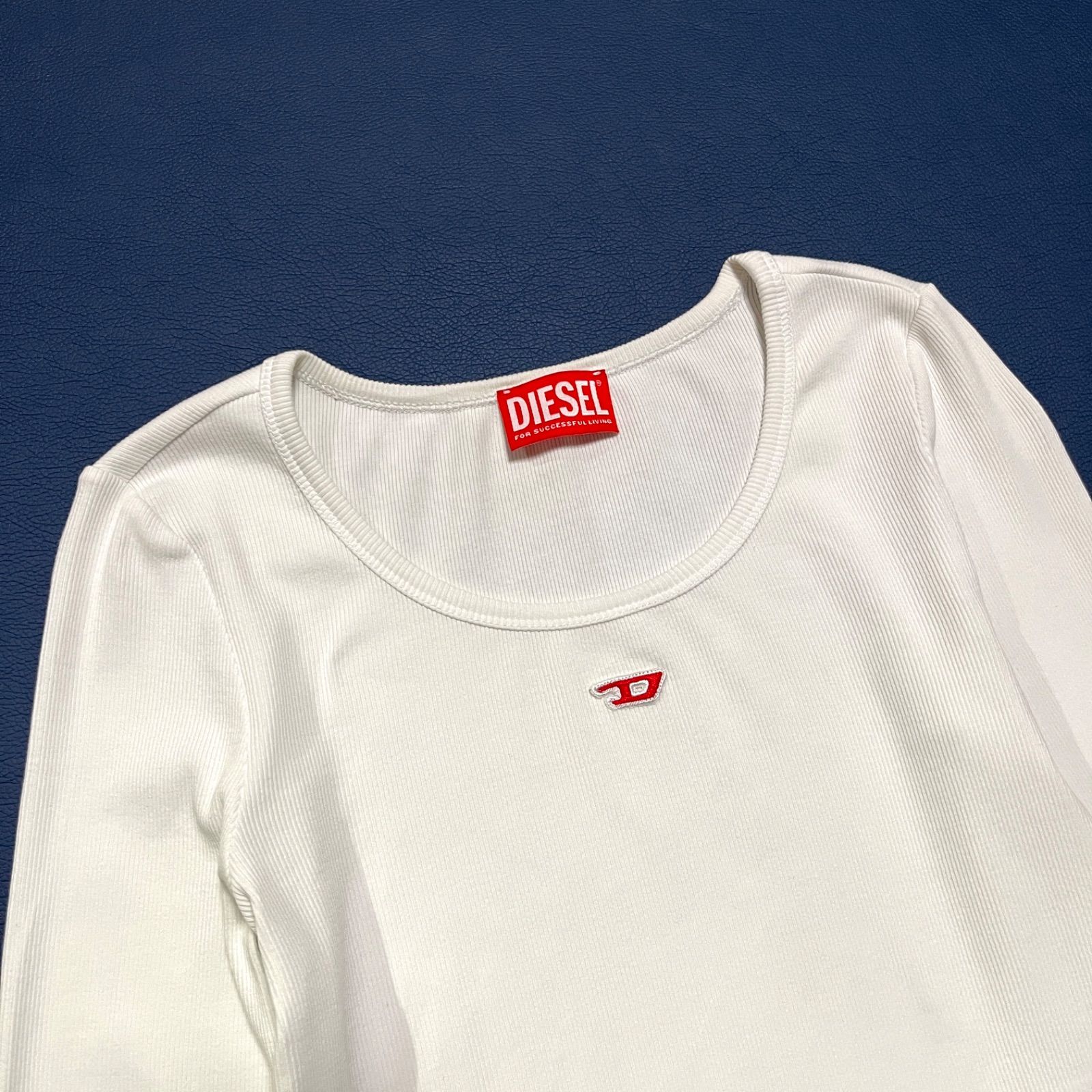 cE65 DIESEL T-Ballet-D DロゴTシャツ ロンT ロゴ刺繍 カットソー 長袖