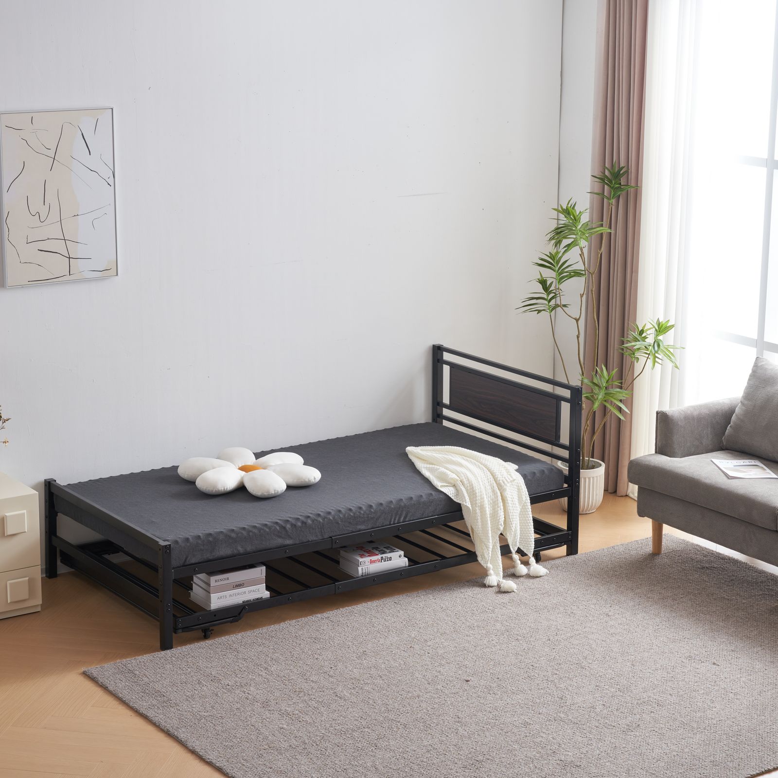 新作】【ブラック】 ベッド 二段ベッド パイプベッド シングルベッド