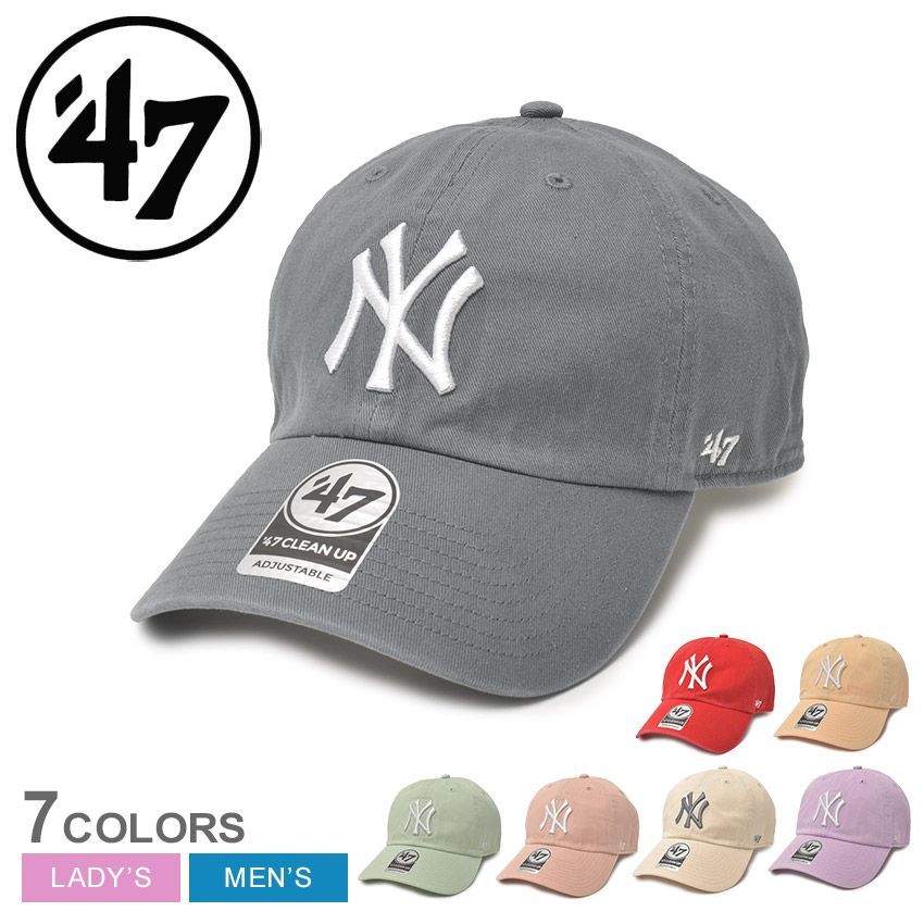 47 ブランド キャップ 帽子 B-RGW17GWS レディース メンズ NEW YORK YANKEES 47 CLEAN UP 47 BRAND CAPS カラー:01.レッド 品番：2361-0016