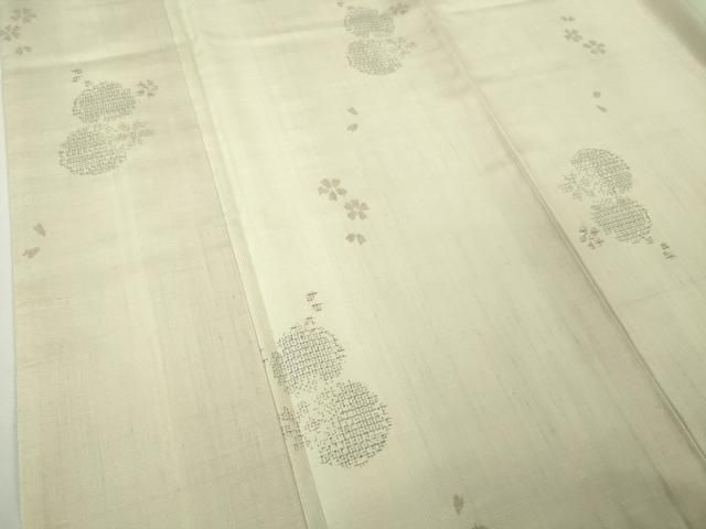 平和屋本店□極上 結城紬 奥順謹製 はたおり娘 80亀甲 飛び亀甲柄 雪輪
