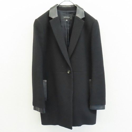 エポカ EPOCA ジャケット コート デザインボタン レザー使い w934233