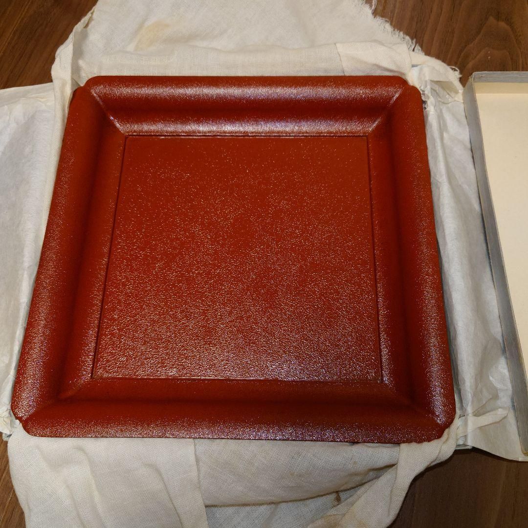 若狭盆 23cm x 23cm x 3cm 茶入盆 菓子盆 お盆 茶道具 四方盆 トレー トレイ