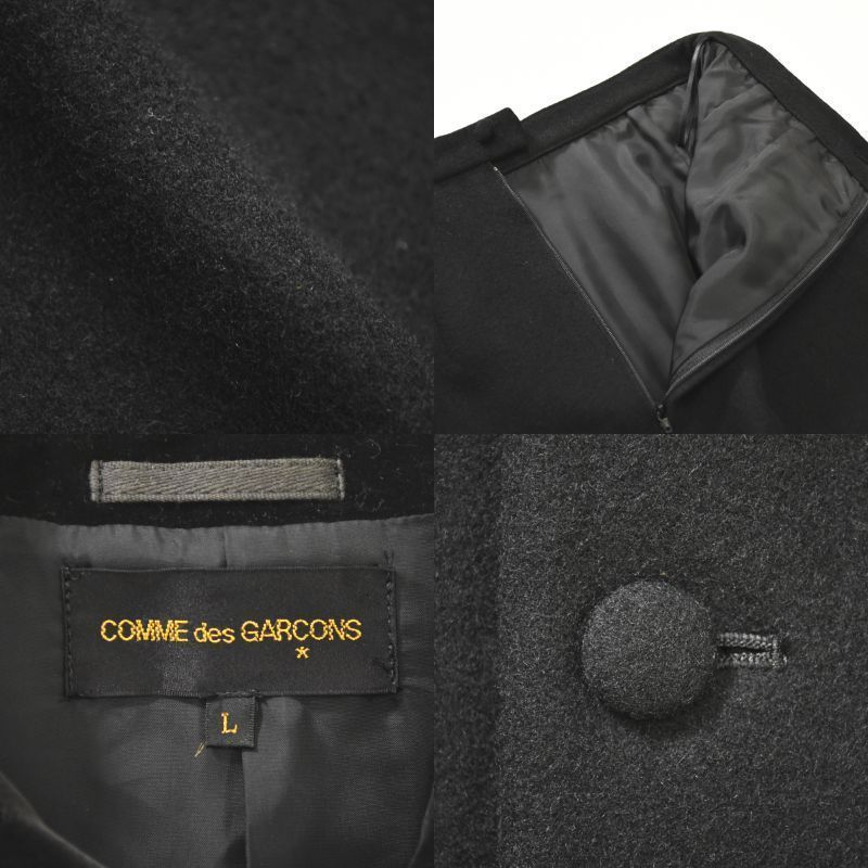 AD1991 COMME des GARCONS セットアップ スカート M 黒 90s コムデギャルソン COMME des GARCONS ベロア切り替え