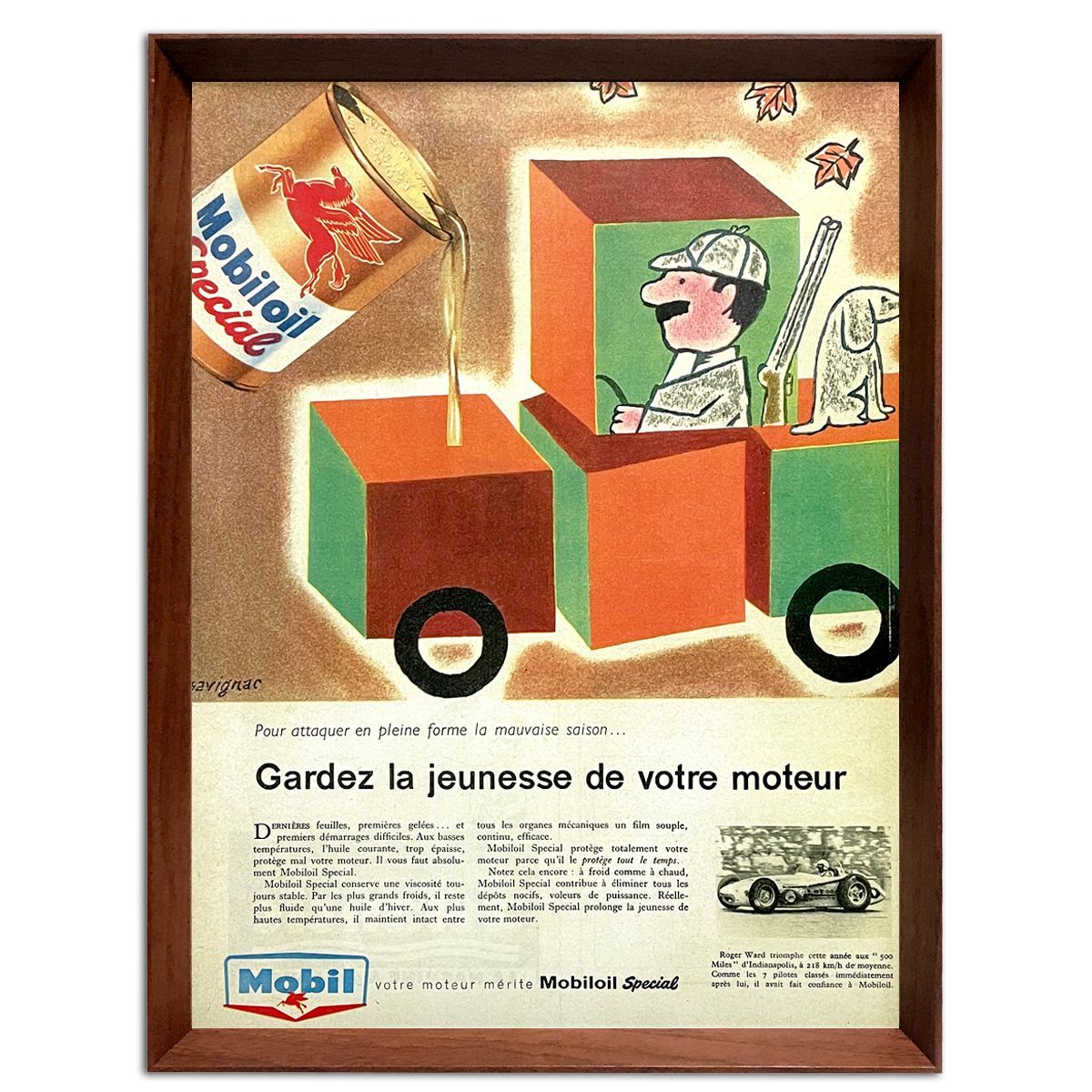 サヴィニャック モービル 1960年代 フランス ヴィンテージ 雑誌 広告