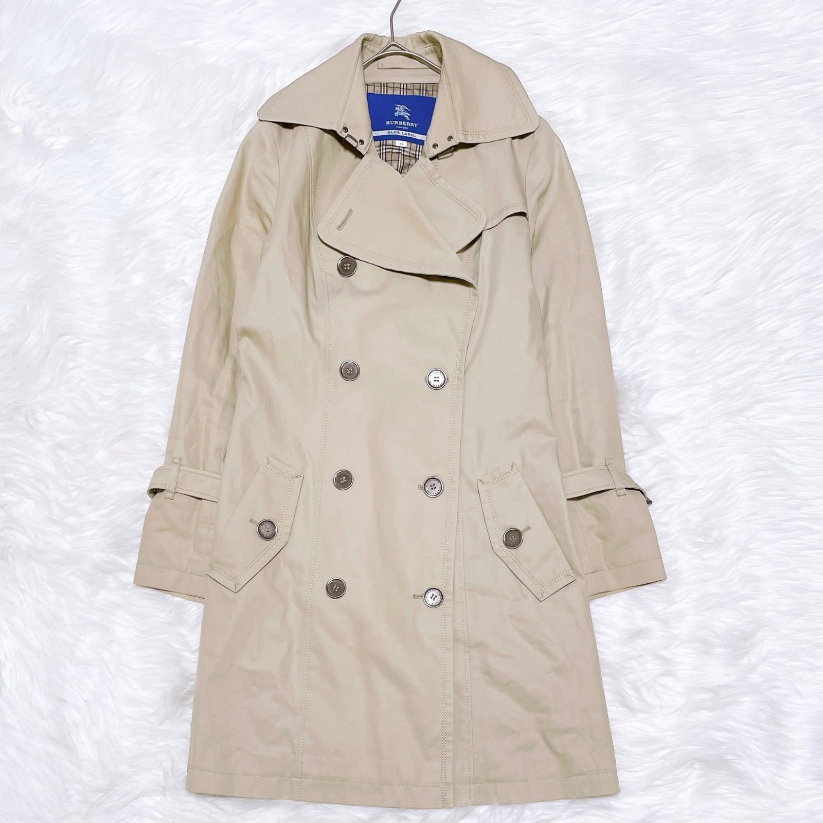 バーバリーブルーレーベル トレンチコート ノバチェックライナー Ａライン
