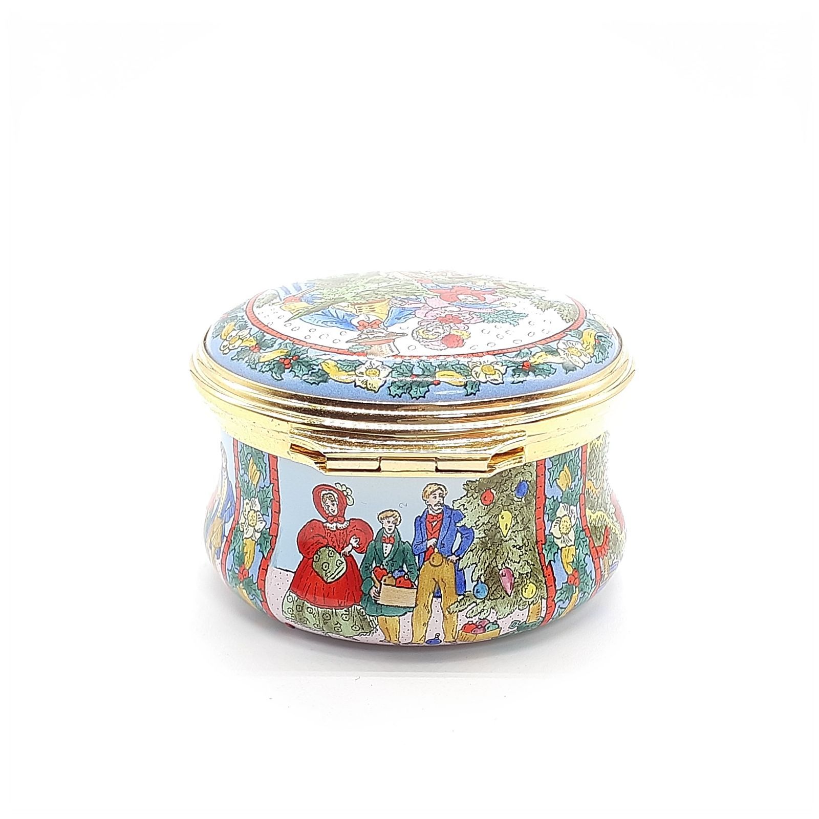 HALCYON DAYS ENAMELS ピルケース クリスマスボックス 小物入