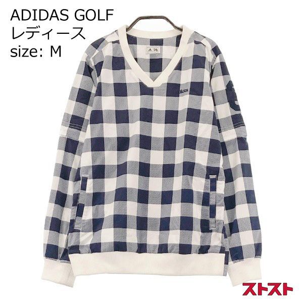 ADIDAS GOLF アディダスゴルフ 2way 蓄熱ブルゾン チェック柄 ネイビー