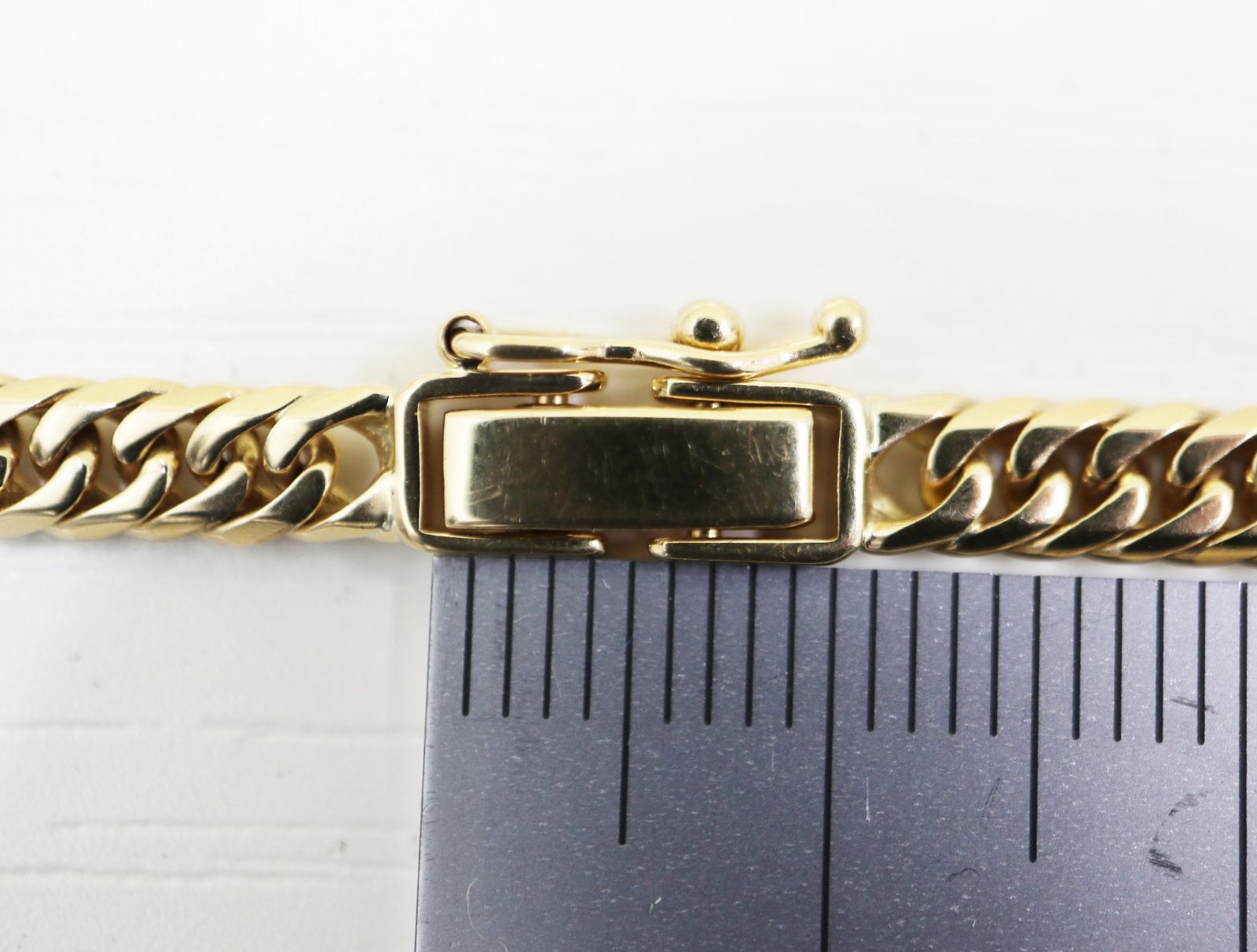中古　美品18k喜平ブレスレット　6面ダブル　10g18cm 金ゴールドGOLD 喜平 ブレスレット 6面ダブル 6DCW 18cm 約10g 留め具 中折れ式
