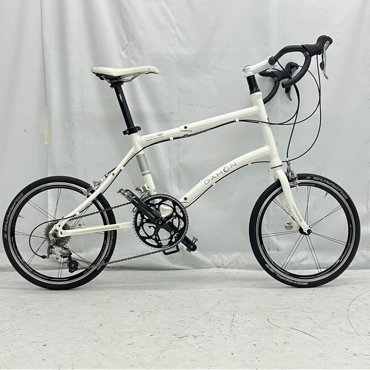 DAHON DASH X20 折りたたみ 自転車 アイスホワイト 20インチ Mサイズ 2013年モデル ハイエンド SHIMANO 105 ダホン  中古 C9301870 - メルカリ