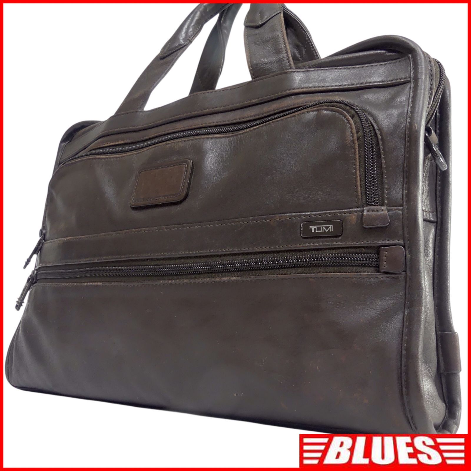 美品 TUMI トゥミ レザー ブリーフケース 黒 A4 ビジネスバッグ 本革 TUMI トゥミ ビジネスバッグ 本革 ブリーフケース レザー メンズ