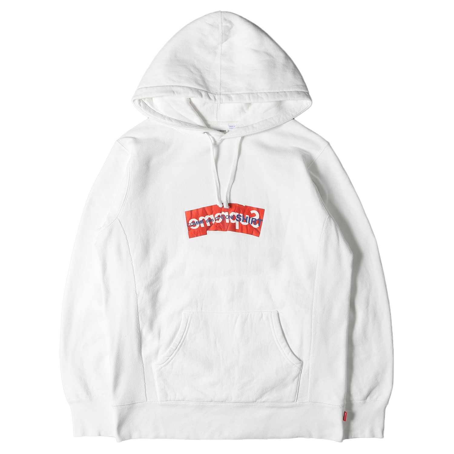 Supreme シュプリーム パーカー サイズ:M COMME des GARCONS SHIRT BOXロゴ Box Logo Hooded コム  デ ギャルソン シャツ コラボ 17SS ホワイト トップス 長袖 - メルカリ